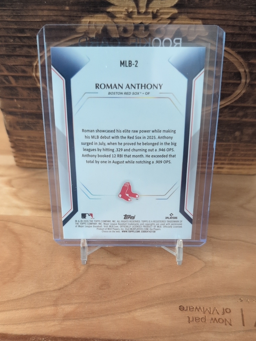 2024 Topps Collectors Kit Roman Anthony Wave Foil Rookie Card Red Sox - Picture 4 of 4